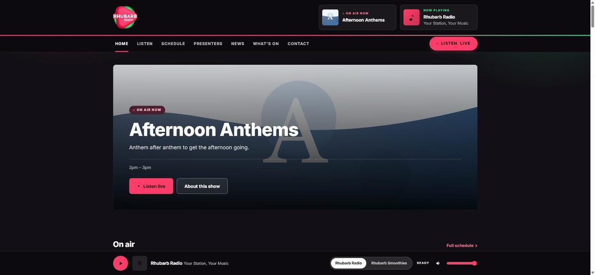 The same station in the Dark theme